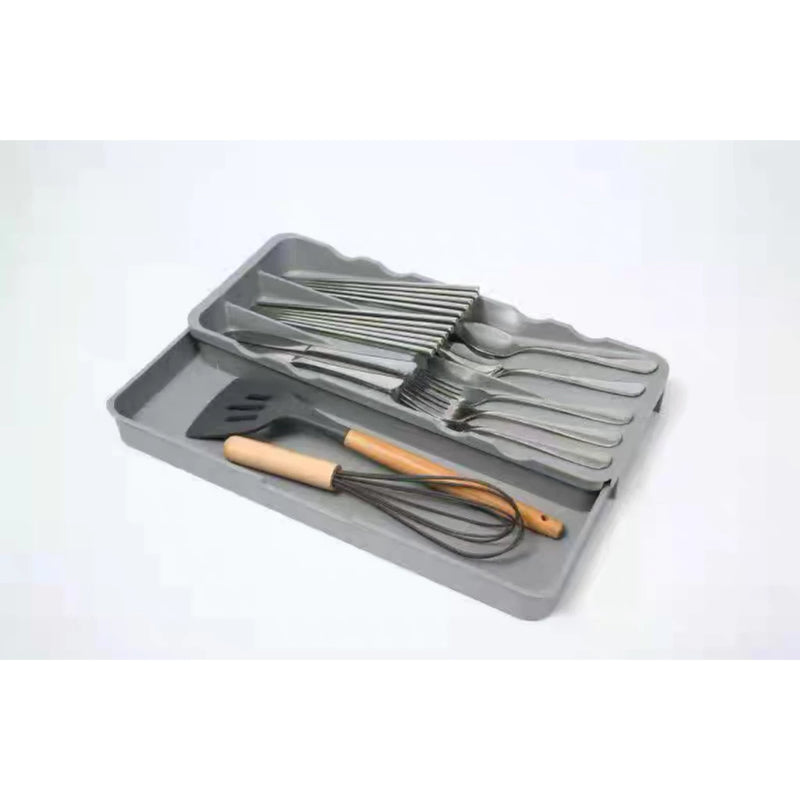 Organizador Inteligente de Talheres - Compacto e Prático para Gavetas
