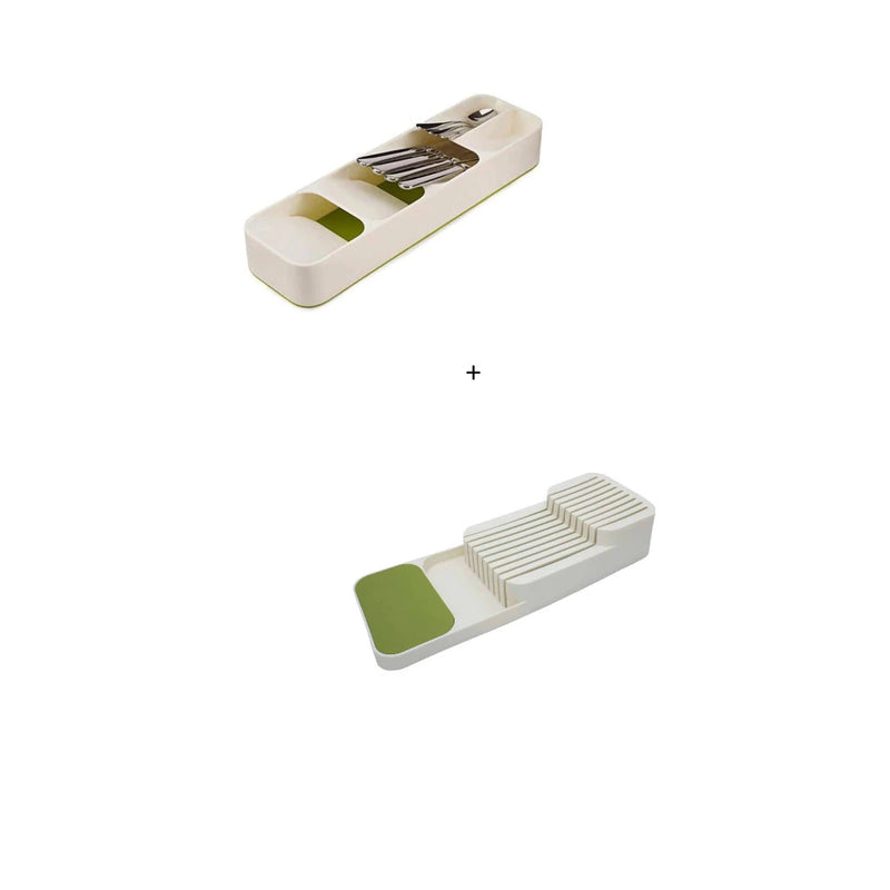Organizador Inteligente de Talheres - Compacto e Prático para Gavetas